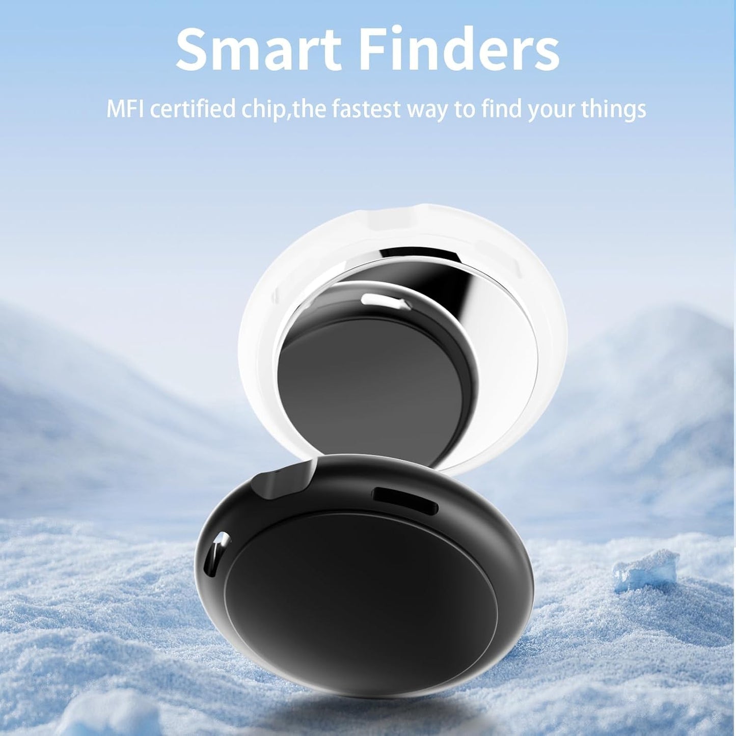 4 Pack Air Tracker Tags [Apple MFi Certified] Pair with Apple Find My(iOS Only) Smart Bluetooth Tracking Tags Key Finder Item Locator Waterproof Worldwide Tracker for Pets Backpack Wallet Dogs Luggage