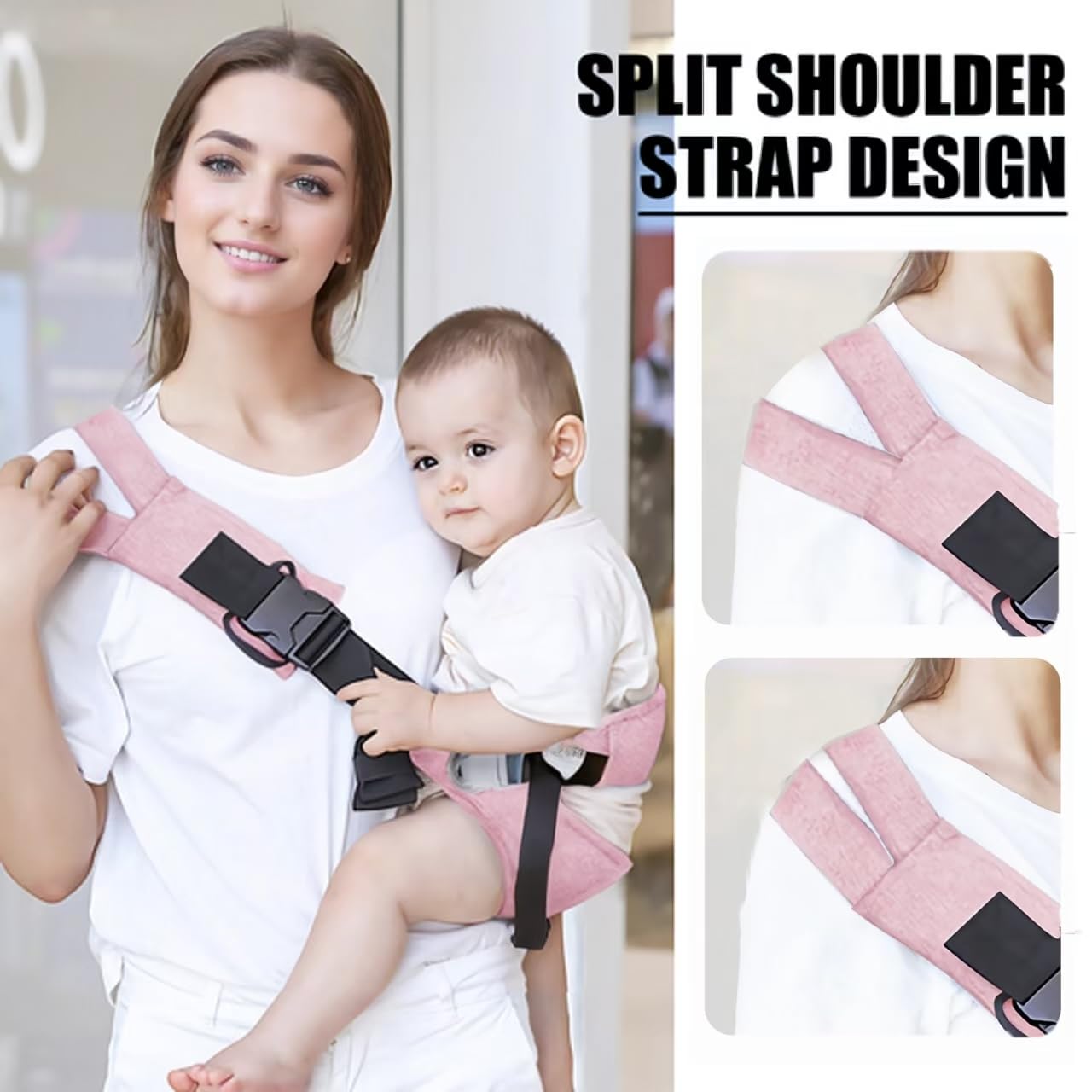 Easy to Wear Baby Sling Carrier - Compact Toddler Carrier with Adjustable Strap, Soft Padding, Non-Slip Hip Seat for Infants and Toddlers (7-44 LBS, 6-48 Months)