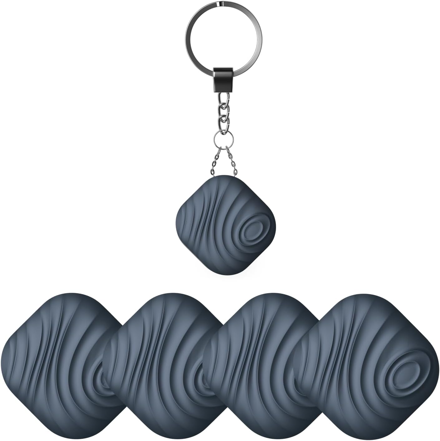 Findhting Key Finder - Bluetooth Tracker Item Locator with Key Chain for Keys Pet Wallets or Backpacks and Tablets (Dark Blue)