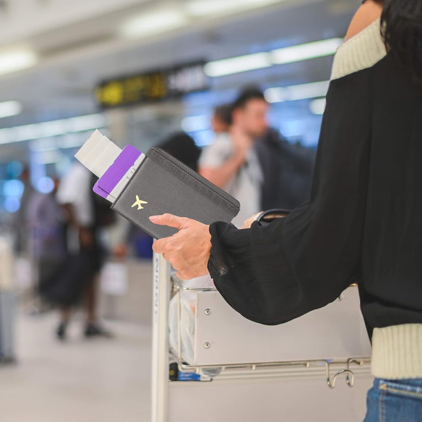 ZOPPEN Passport Holder Wallet, Passport Cover Travel Wallet Women Travel Essentials Accessories Document Organizer Travel Must Haves Rfid Blocking Cover Case for Women and Men, Grey