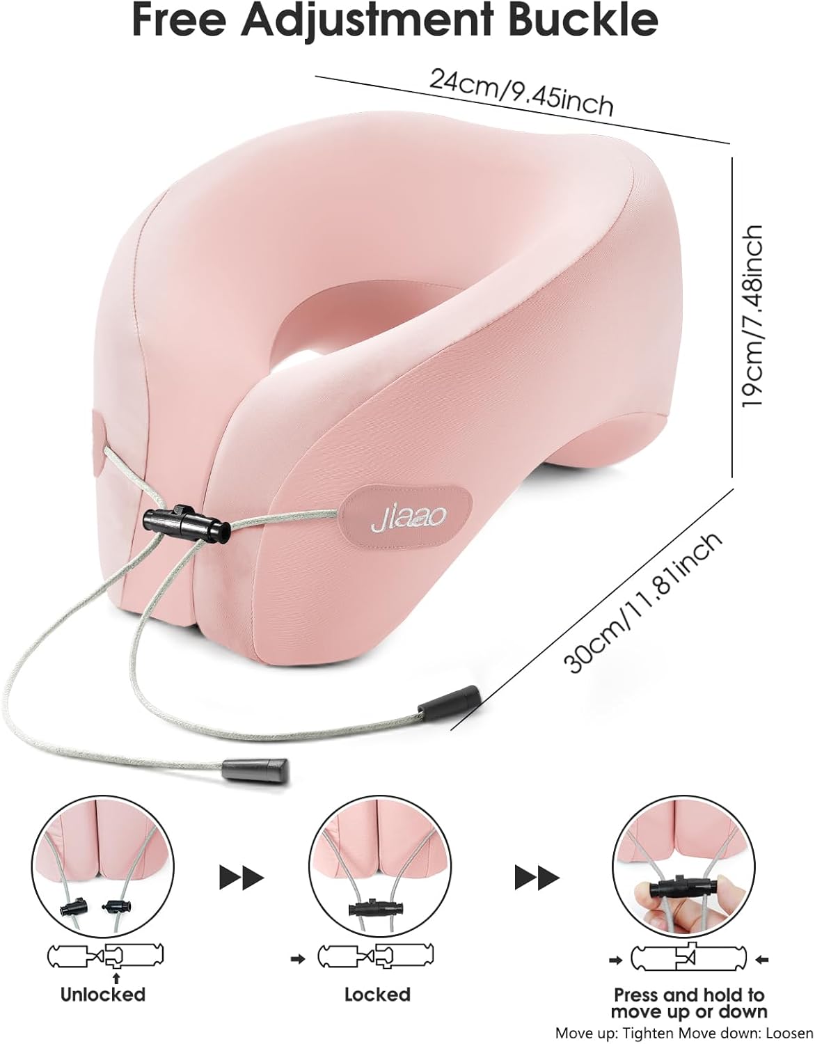 Travel Pillow,Travel Neck Pillows for Airplanes, Memory Foam Travel Pillows with 360° Head and Neck Support,Ergonomic Design Travel Essential Suitable for Plane,Car, Home,Train and Bus Trip