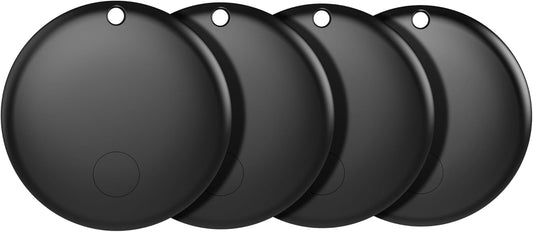 Air Tracker Tags-4 Pack Tracker Tag Work with Apple Find My (iOS 14.6 Above Only) Smart Tag Item Finders for Key, Luggage, Backpack，etc. (Black, 4 Pack)