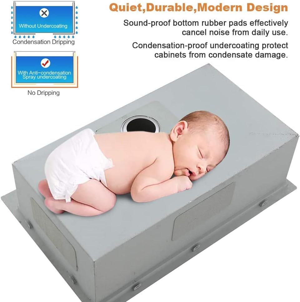 30 Inch Drop In Kitchen Sink Workstation-Bokaiya 30x22 Stainless Steel Drop In Sink 16 Gauge Deep Single Bowl Kitchen Sink with Cutting Board