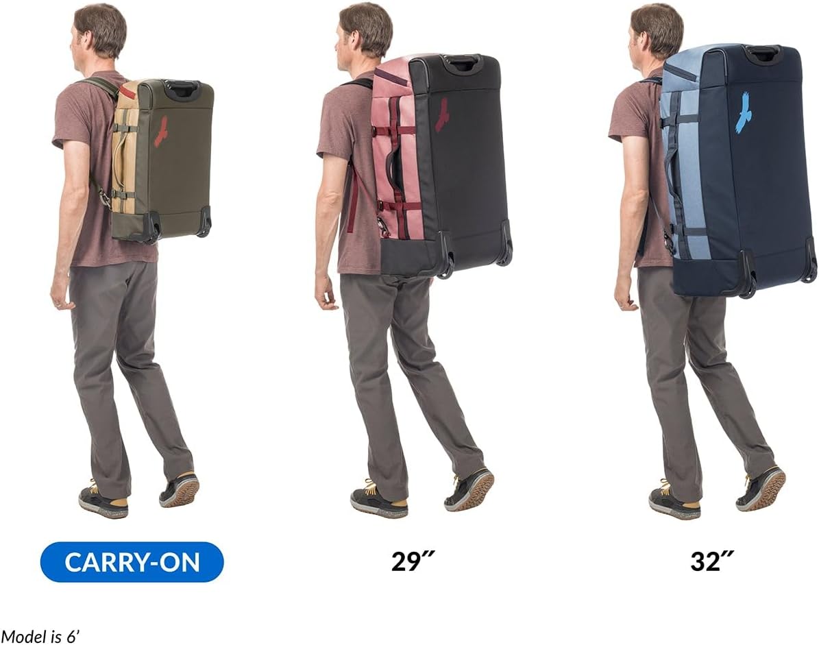 Eagle Creek Cargo Hauler XT Wheeled Duffel - Wheeled Backpack Duffel - Deployable Backpack Straps - Lockable U-Lid & Easy Access Compartment - Charcoal