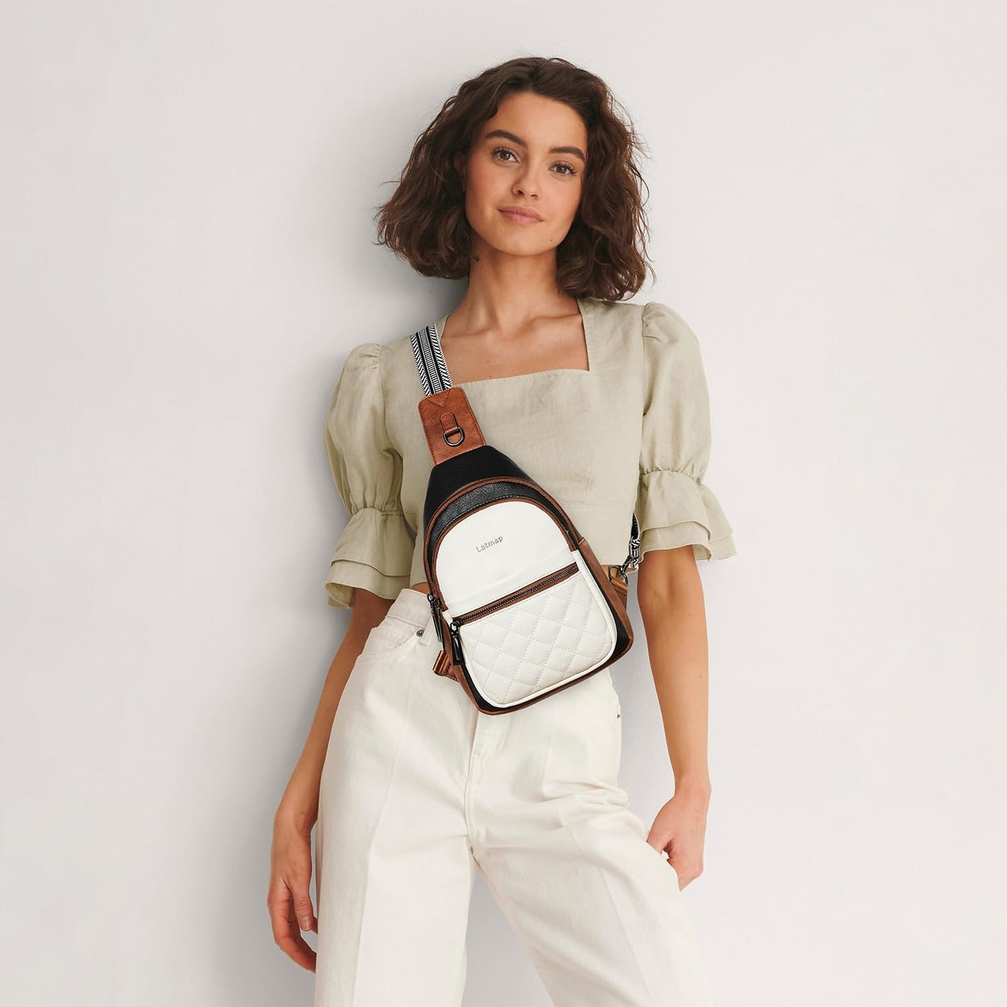 Sling Bag For Women Fanny Pack Crossbody Travel Shoulder Belt Bags Tote Backpack Purse Faux Leather