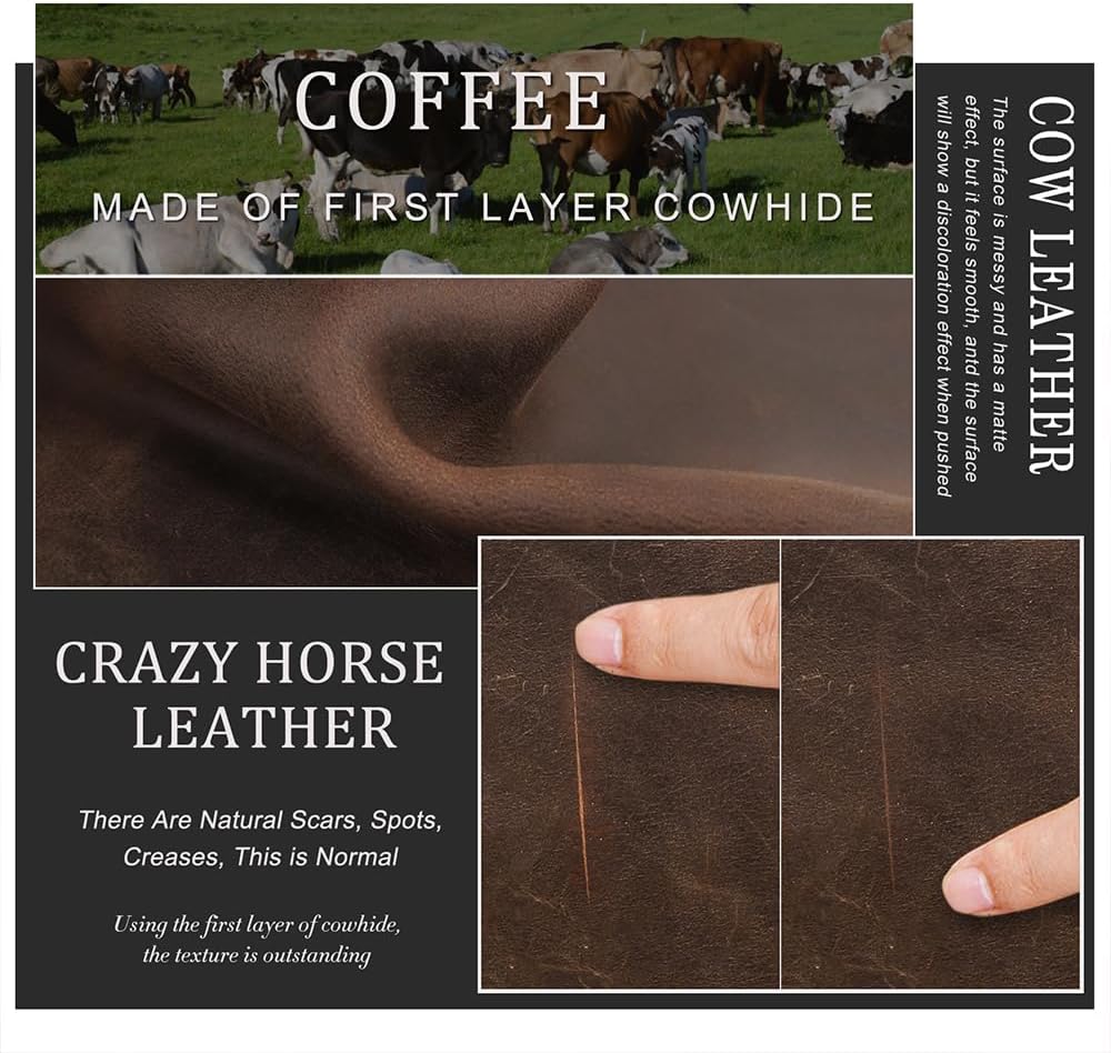 CONTACTS Full Grain Leather Family Passport Holder for 4 Airtag Passport Wallet RFID Blocking Travel Passport Cover with 4 Passport Slot, 6 Card Slot (Brown)