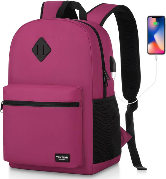 Laptop Backpack,Bookbag for Women and Teen Girls School Backpack with USB Port for College Work