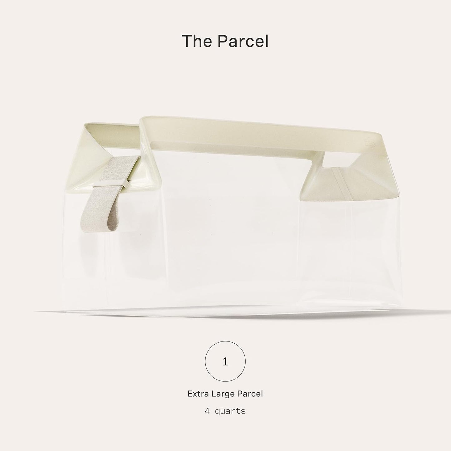 Cadence Parcel - Clear Kit with Magnetic Closure - Durable and Leak-Resistant Travel Toiletry Kit - Modular Design - Hygiene Bag for Travel Essentials - 4 Qt - Pebble