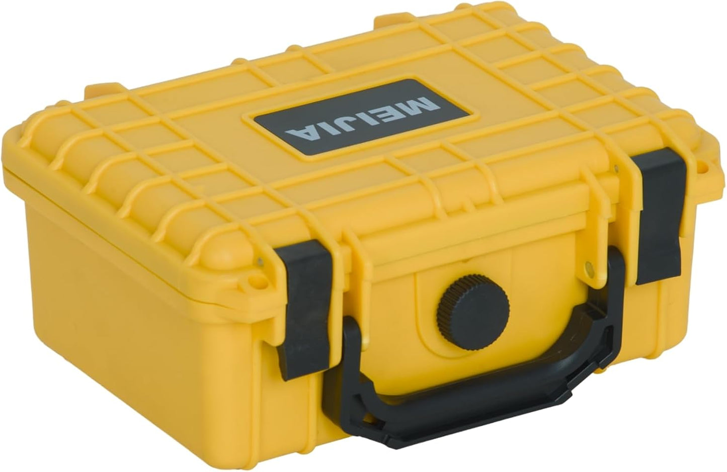 MEIJIA IP67 waterproof hard compact case,Customizable Fit Foam,8.12”x6.56”x 3.56”,Fit Use of Drones, Cameras,Equipments,lens (Yellow)