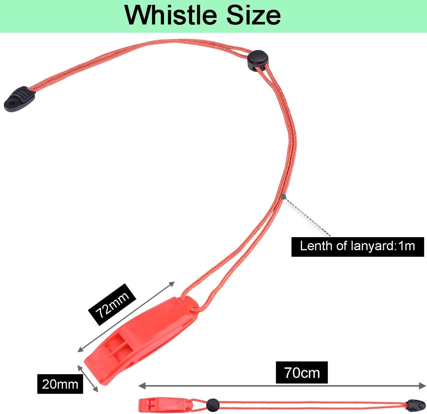 4 Pack Emergency Whistles with Adjustable Reflective Lanyard, Shrill Loud Safety Whistle for Outdoor Survival Hiking Camping Hunting Fishing Kayak Life Vest Jacket Boating Rescue Signaling (Yellow)