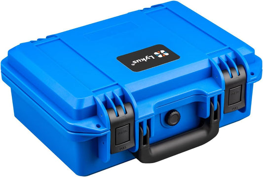 Lykus HC-3010 Waterproof Hard Case with Customizable Foam Insert, Interior Size 11.81x7.87x4.72 in, Suitable for Pistol, Camera, Lens, Drone, Mic, Flashlight, Electronics, Tools, and More
