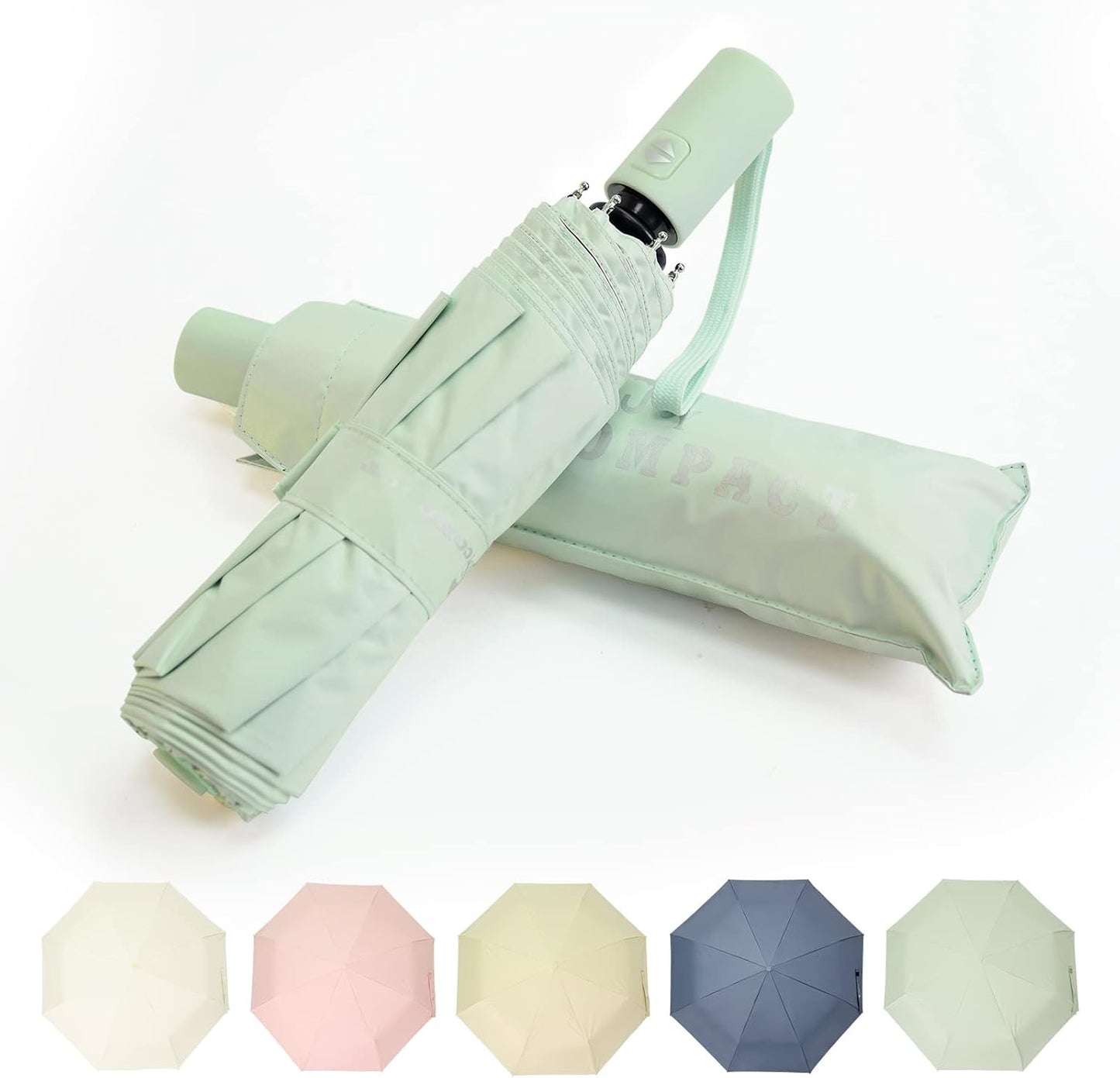 SY COMPACT Umbrella Automatic Travel Waterproof Light Folding Umbrellas Easy Carry for Women and Men