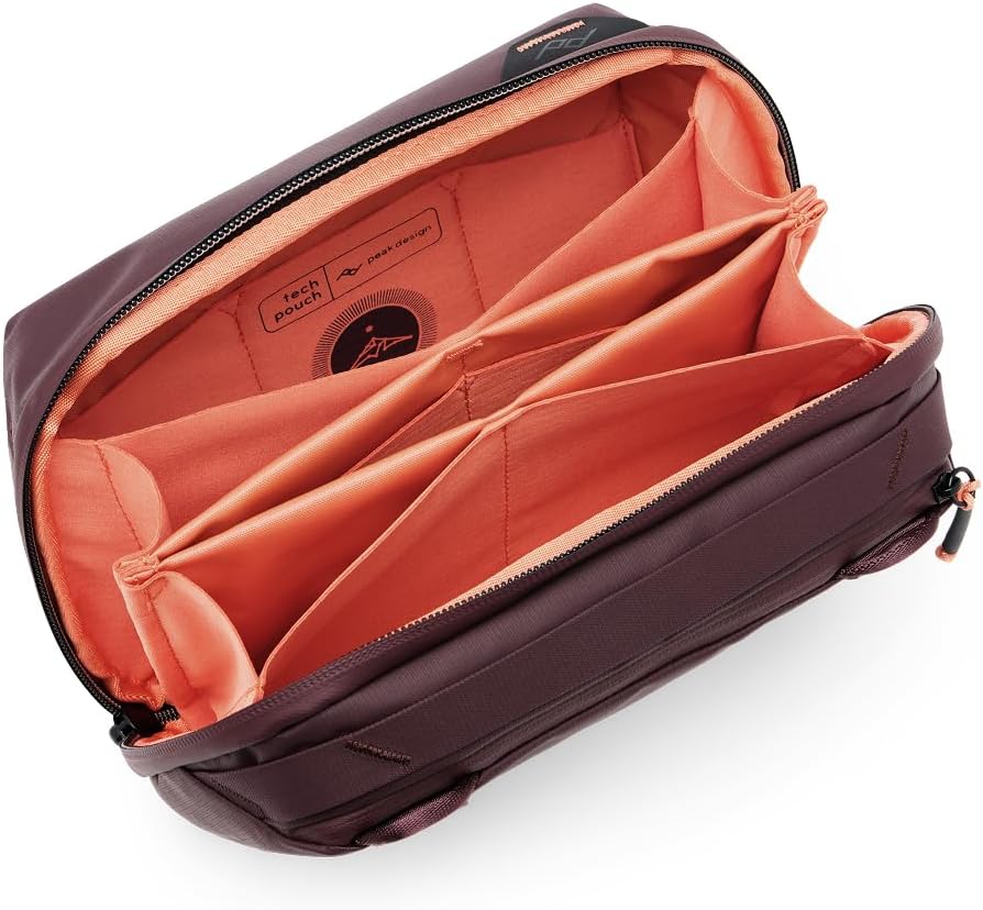 Peak Design Tech Pouch, Eclipse, Electronics Organizer for Travel or Everyday Carry, Origami-Style Storage, Cable Pass-Through, Weatherproof Recycled Nylon, Gear Carry Bag for Men and Women