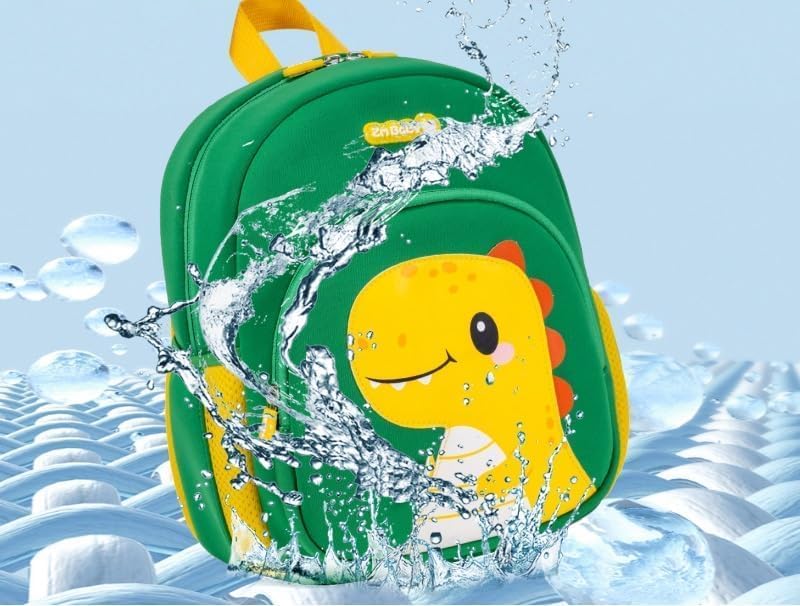 Padgene Toddler Harness Backpacks Safety Leash Kids Anti Lost Kindergarten Preschool Backpack Neoprene Lightweight Animal Schoolbag 3D Cartoon Dinasour Mini Travel Bag for Boys Girls