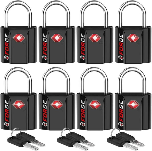 TSA Approved Luggage Locks, Ultra-Secure Dimple Key Travel Locks with Zinc Alloy Body