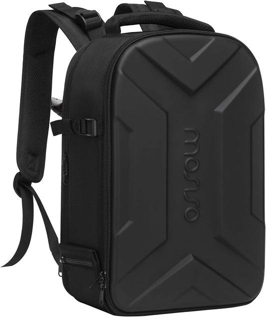 MOSISO Camera Backpack, DSLR/SLR/Mirrorless Photography Camera Bag Waterproof Artistic Geometric Hardshell Case with Tripod Holder&15-16 inch Laptop Compartment for Canon/Nikon/Sony, Black