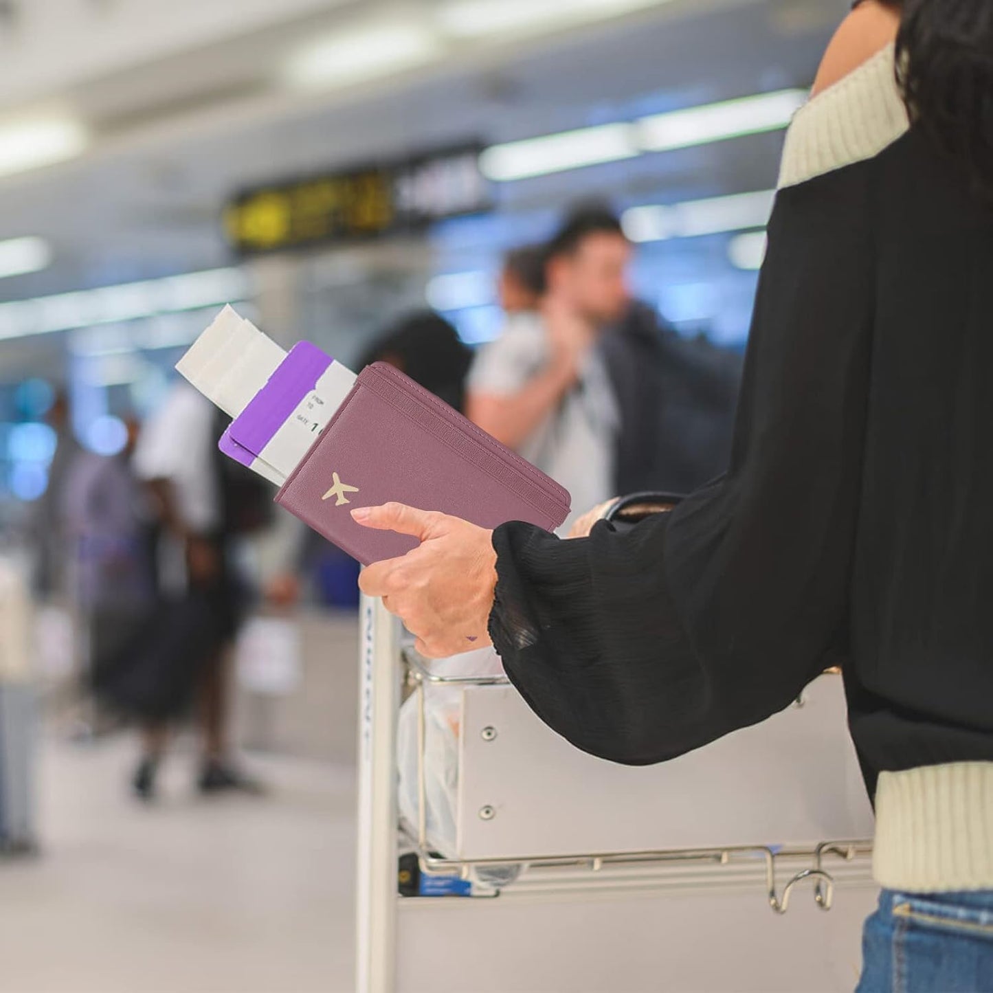 ZOPPEN Passport Holder Wallet, Passport Cover Travel Wallet Women Travel Essentials Accessories Document Organizer Travel Must Haves Rfid Blocking Cover Case for Women and Men, Purple