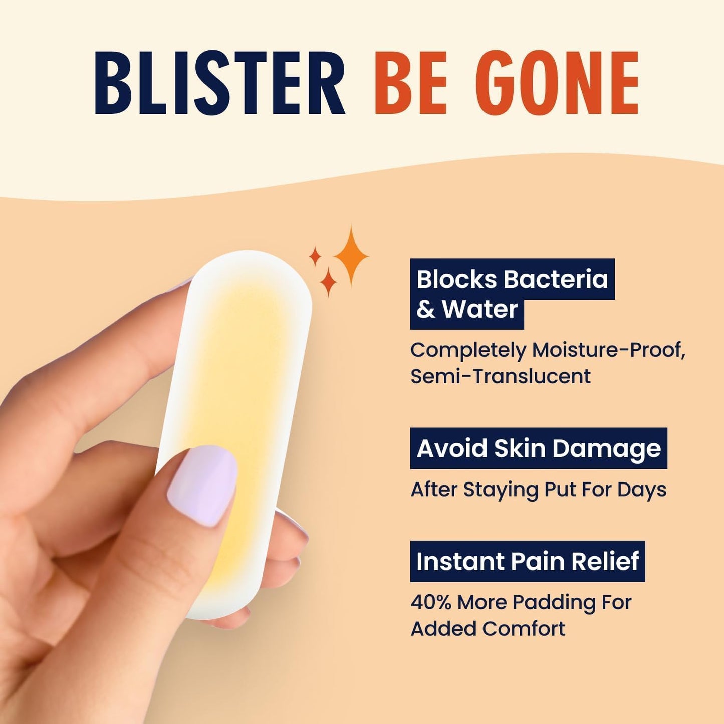Dr. Frederick's Original Better Blister Bandages - 24 ct - Healing Blister Pads - Grab-N-Go - Water Resistant - 40% More Cushioning - Hydrocolloid - Feet, Toe, & Heel Blister Prevention - Spot Pack