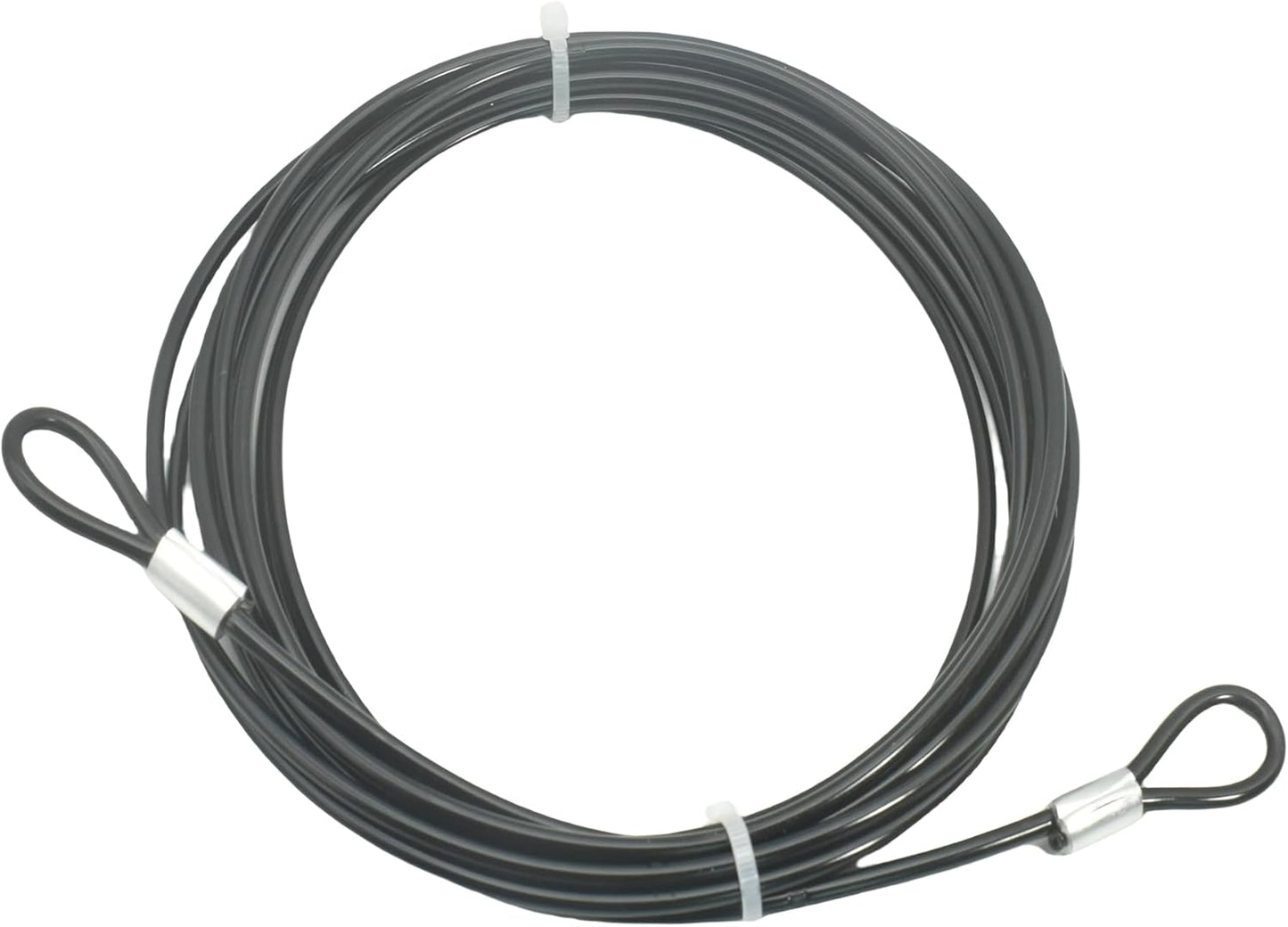 16FT 4mm Stainless Steel Outdoor Travel Security Cable Lock,Braided Steel Coated Safety Cable Luggage Lock,Safety Cable Wire Rope Double Loop