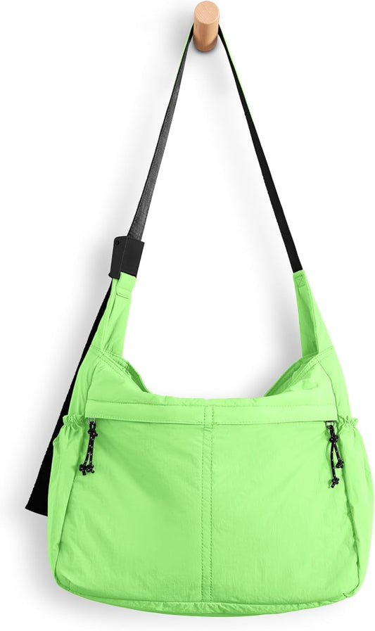 ODODOS 20L Crossbody Tote Bag Large Capacity Lightweight Hobo Shoulder Sling Bags for Gym Shopping Beach Travel