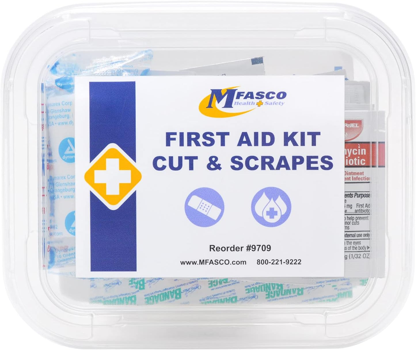 MFASCO Personal Cuts & Scrapes -First Aid Kit Disposable - Mini Travel Size - Compact Medical Kit for Car, Hiking, Camping - Portable, Refillable - Ideal for Parents, Teachers, On-The-Go Use