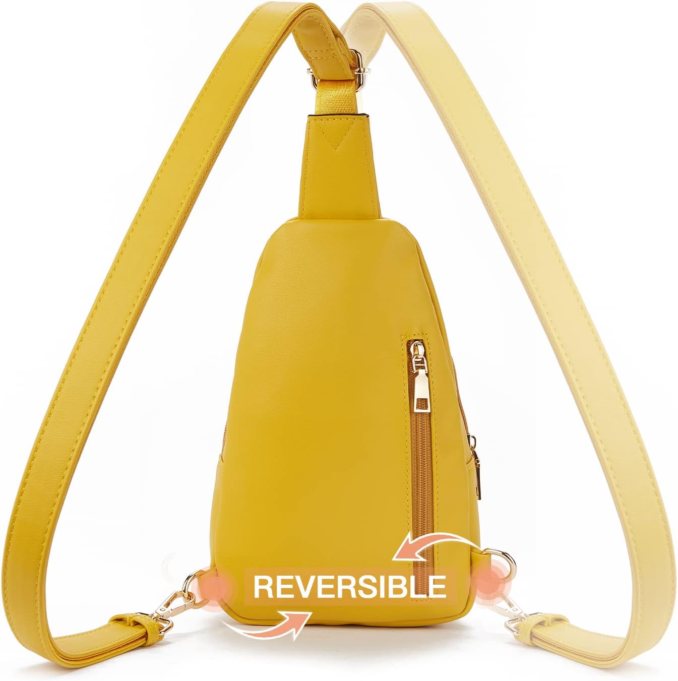 Telena Small Sling Bag for Women Leather Crossbody Fanny Packs Chest Bag for Women