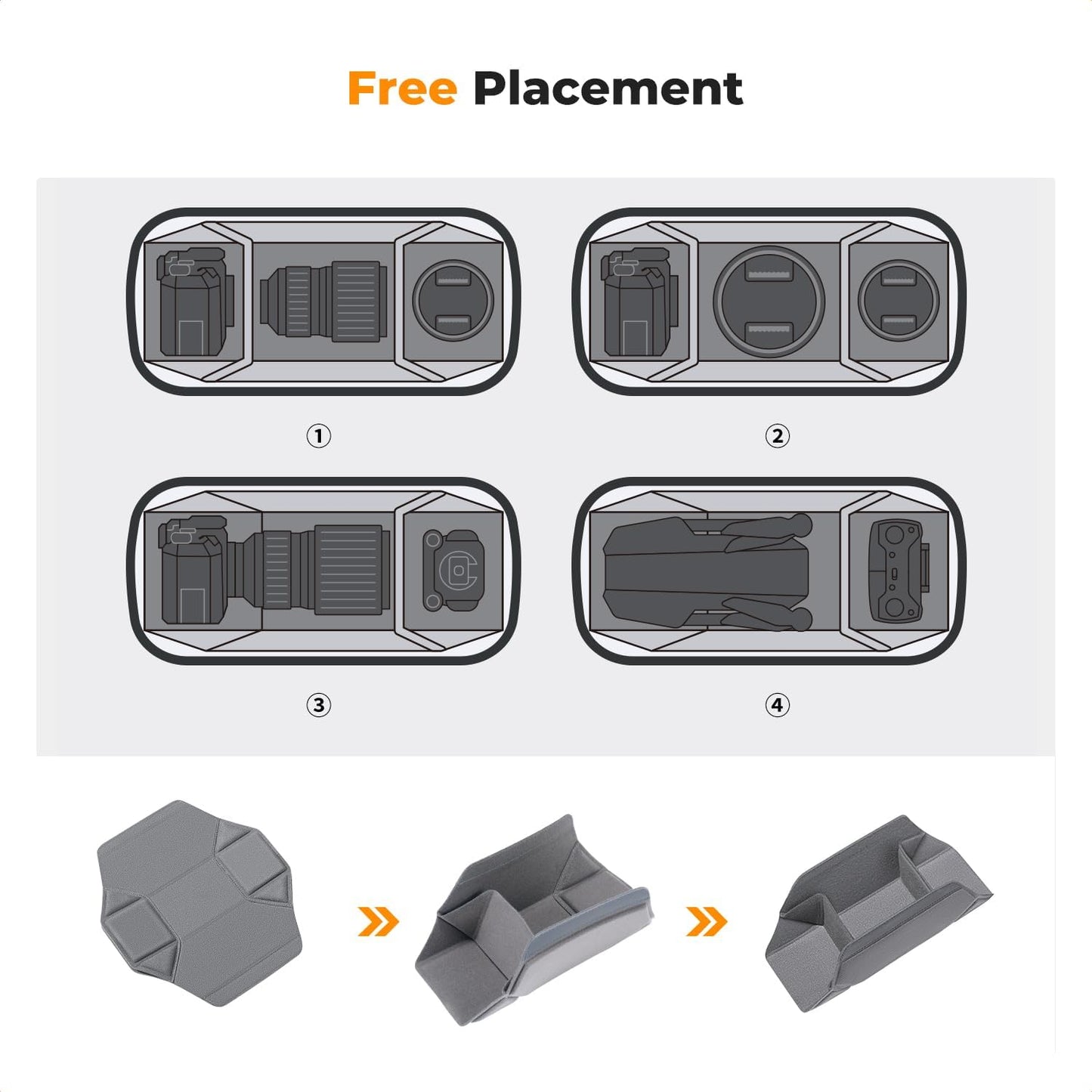 K&F Concept 2 in 1 Sling Bag Everyday Shoulder Bag & Multifunction Photography Crossbody Camera DSLR Backpack Portable Bag