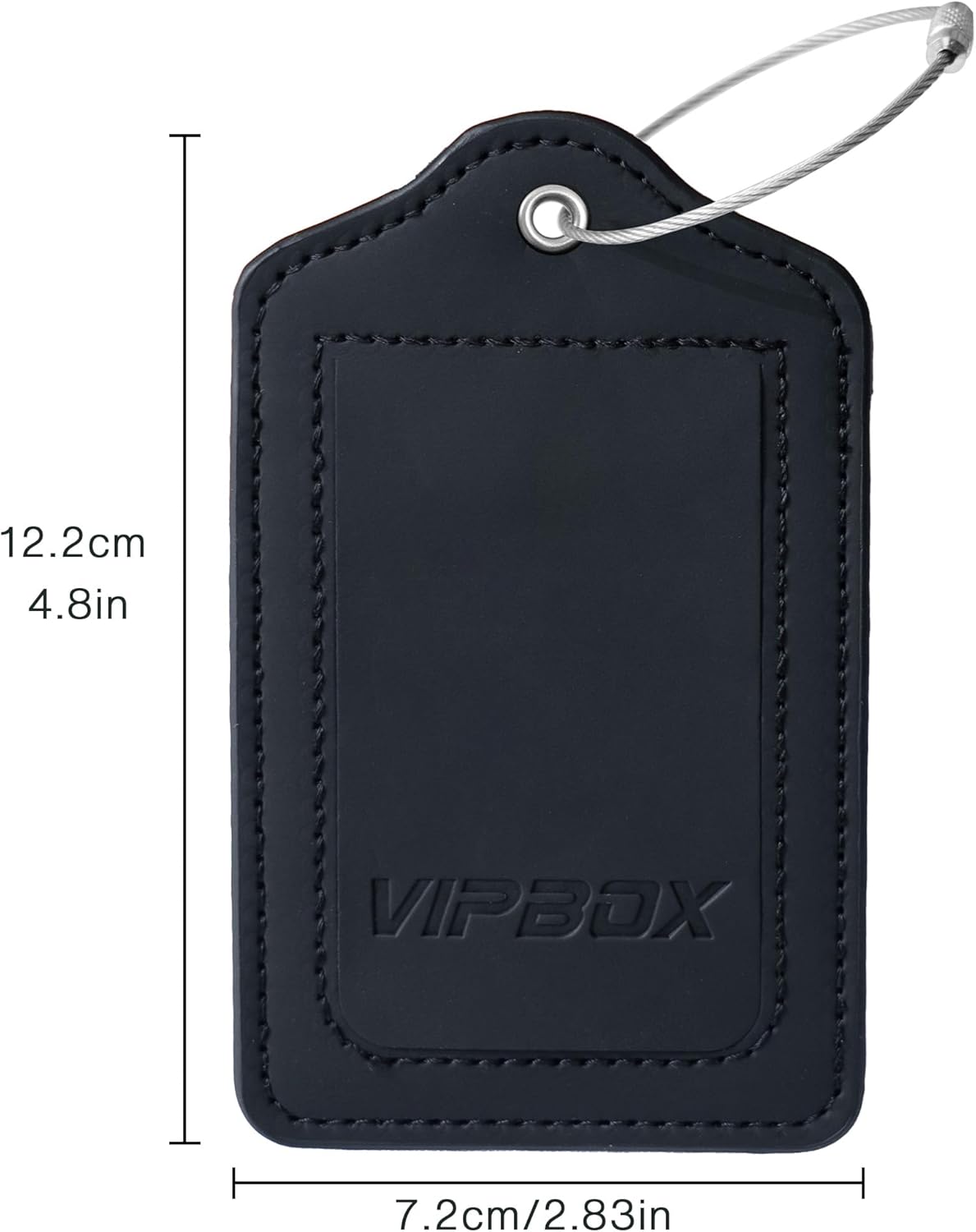 Luggage Labels Premium Travel Suitcase Tags for Baggage Easy to Write Waterproof with Name ID Card for Man Women (Black)