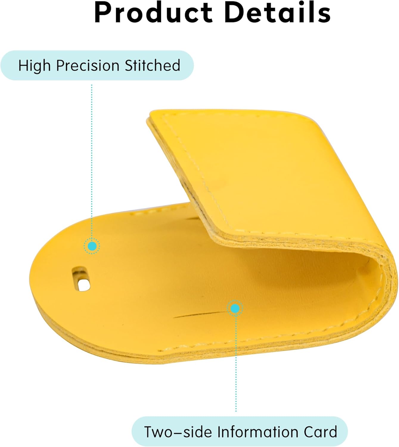 Luggage Tags for Suitcase Travel Bag Labels Privacy Protection Luggage Tag for Baggage PVC Baggage ID Label Tags Yellow