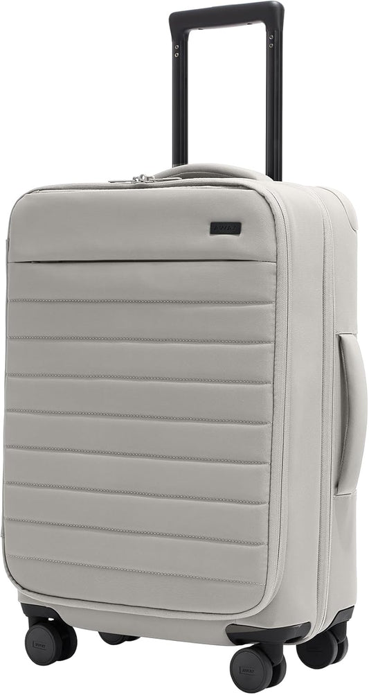 Away Softside Bigger Carry-On Suitcase, 23 Inch Lightweight, Expandable High-Strength Nylon Luggage With Spinner Wheels, Meets Requirements for Most Major Airlines, Cloud Gray
