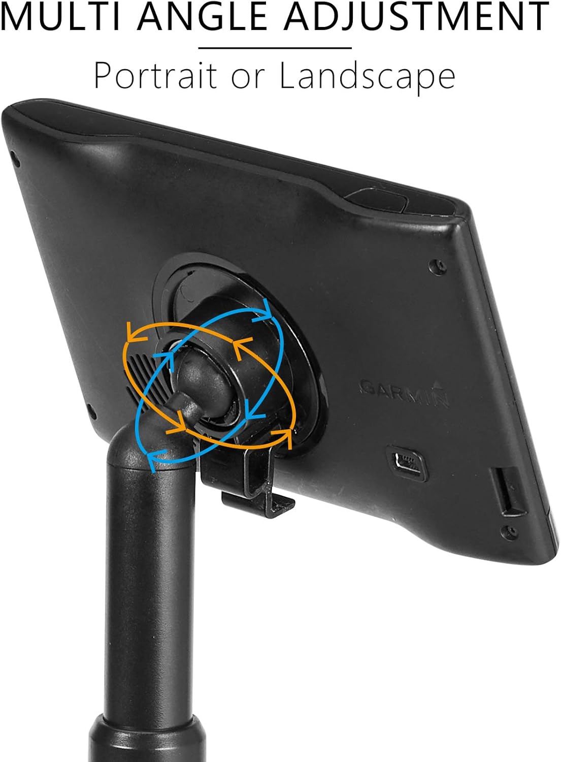 1Zero Solid GPS Cup Holder Mount for Garmin [Adjustable Arm], Replacement Car Truck Cupholder Ball Mount Compatible with Garmin Nuvi Drivesmart RV Dezl Drive Zumo Driveassist DriveLuxe Navigator