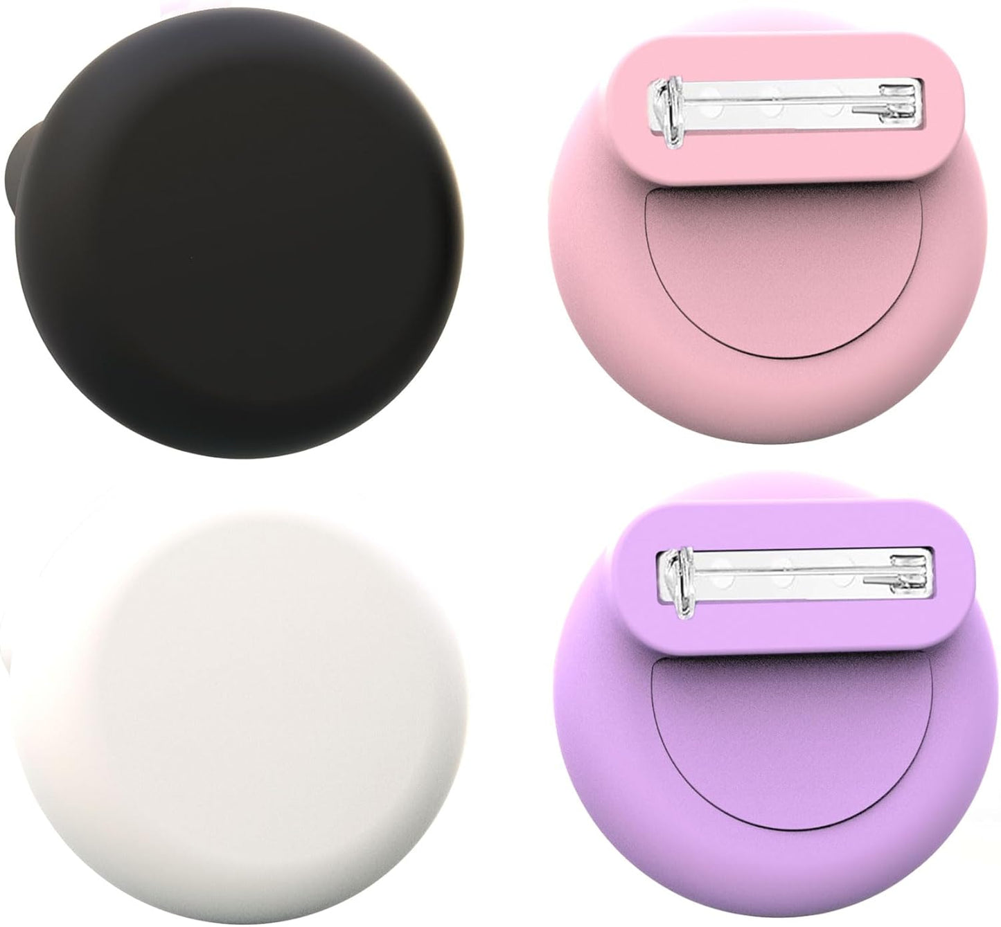 Waterproof AirTag Holder for Kids[Discreet] - 4-Pack Mini Silicone Air Tag Cover with Invisible Pin,GPS Tracker Case for Children, Elderly, Clothes, Backpack, Luggage (Black, Pink, White, Purple)