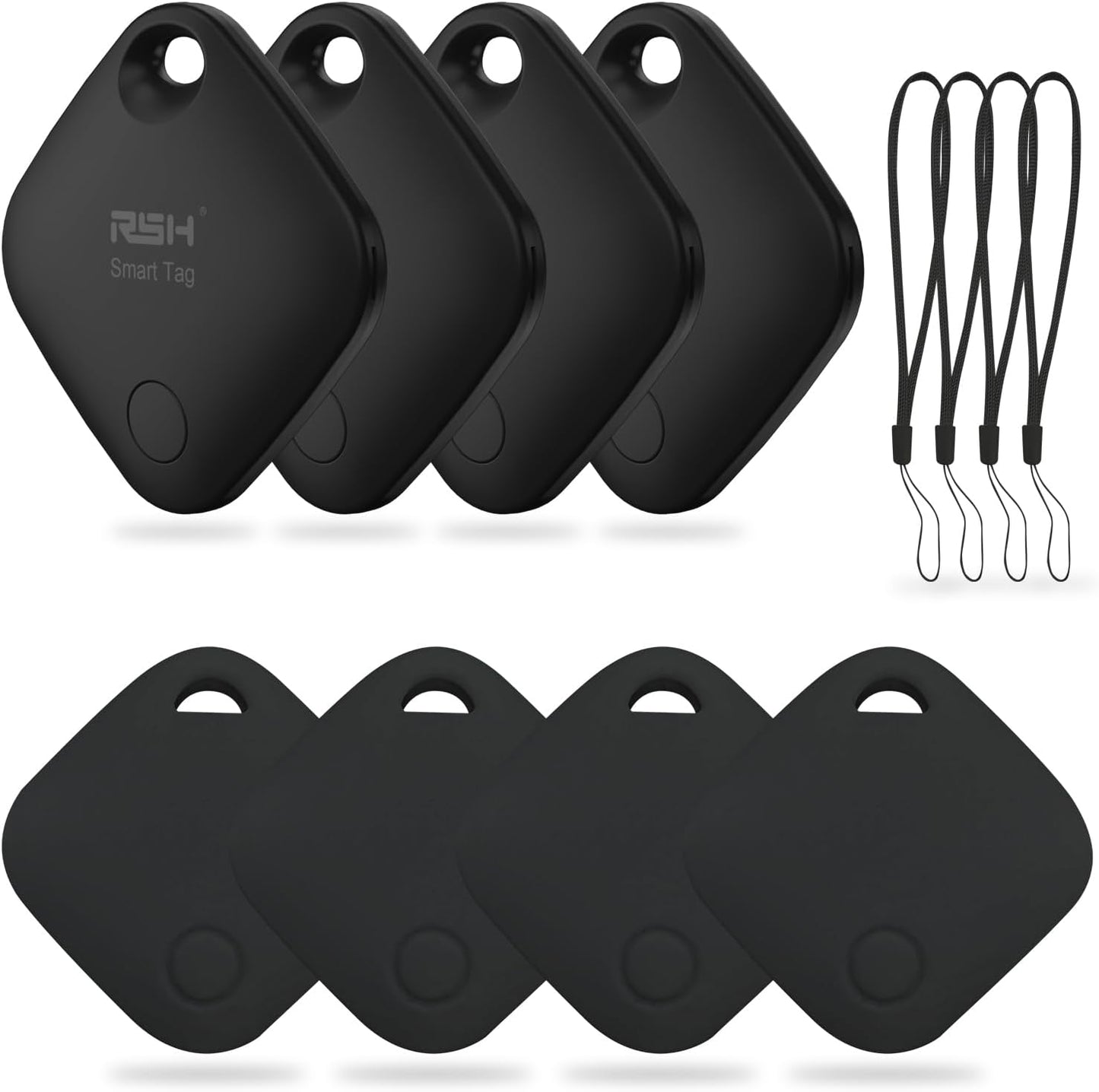 Air Tracker Tag 4 Pack Bluetooth Luggage Tracker tag Locator Works with Apple Find My,Smart Tracker for Suitcase, Bag, Backpack, Wallet,Replaceable Battery Smart tag Item Finder