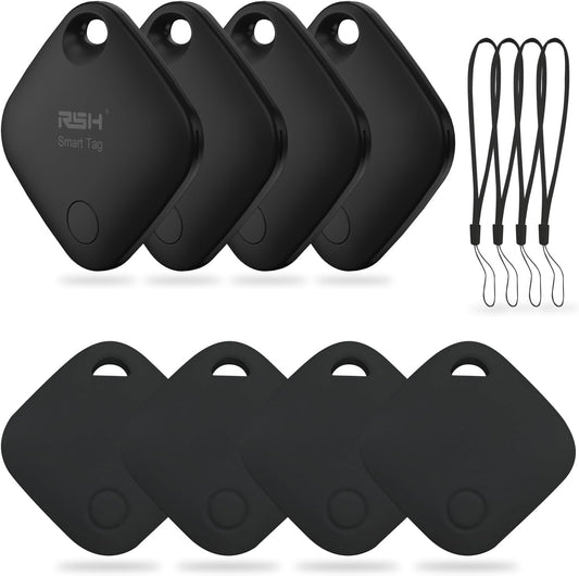 Air Tracker Tag 4 Pack Bluetooth Luggage Tracker tag Locator Works with Apple Find My,Smart Tracker for Suitcase, Bag, Backpack, Wallet,Replaceable Battery Smart tag Item Finder