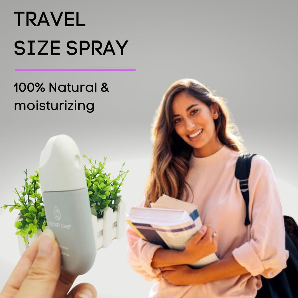 POCKET CARE | 2 Pack Gum scented Hand Cleanser Moisturizing Spray 1 Fl OZ- for Hands | Organic | Travel Size - Travel Accessories | 100% natural