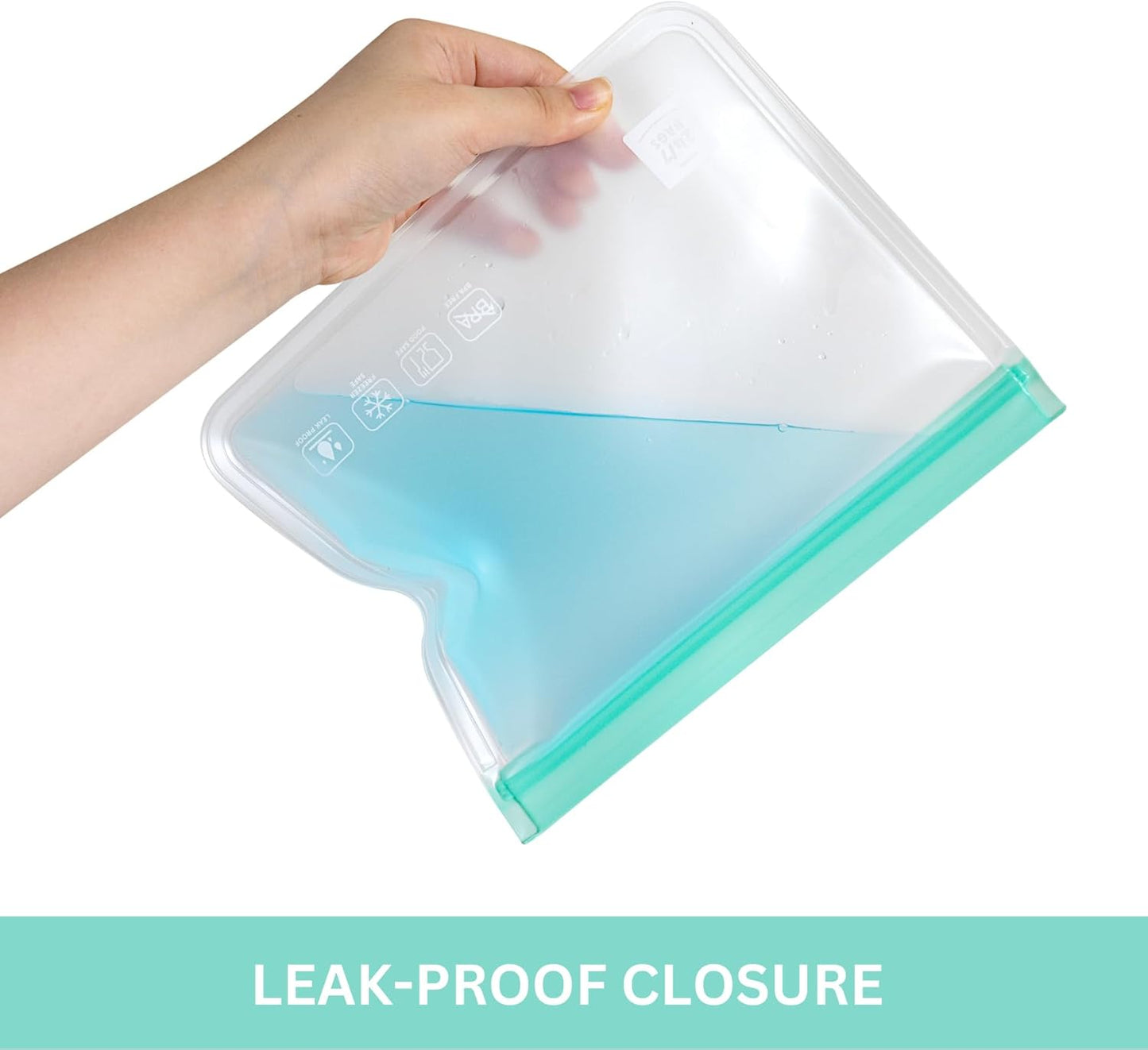 12 Pack Variety Reusable Food Storage Bags, Food Grade Silicone PEVA Material, Double Zipper, Freezer Safe, BPA-Free (4 Snack, 4 Sandwich, 2 Quart, 2 Gallon)