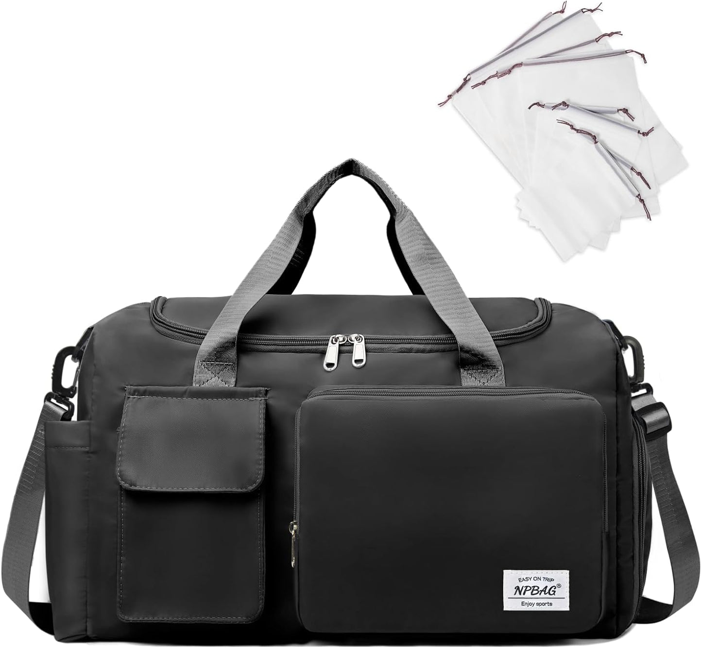 NPBAG Women Travel Duffel, Multi Functional Large Expandable Weekender Carry-on Tote, Gym Workout Overnight Bag, Mommy Hospital Bag for Labor and Delivery