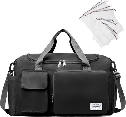 NPBAG Women Travel Duffel, Multi Functional Large Expandable Weekender Carry-on Tote, Gym Workout Overnight Bag, Mommy Hospital Bag for Labor and Delivery