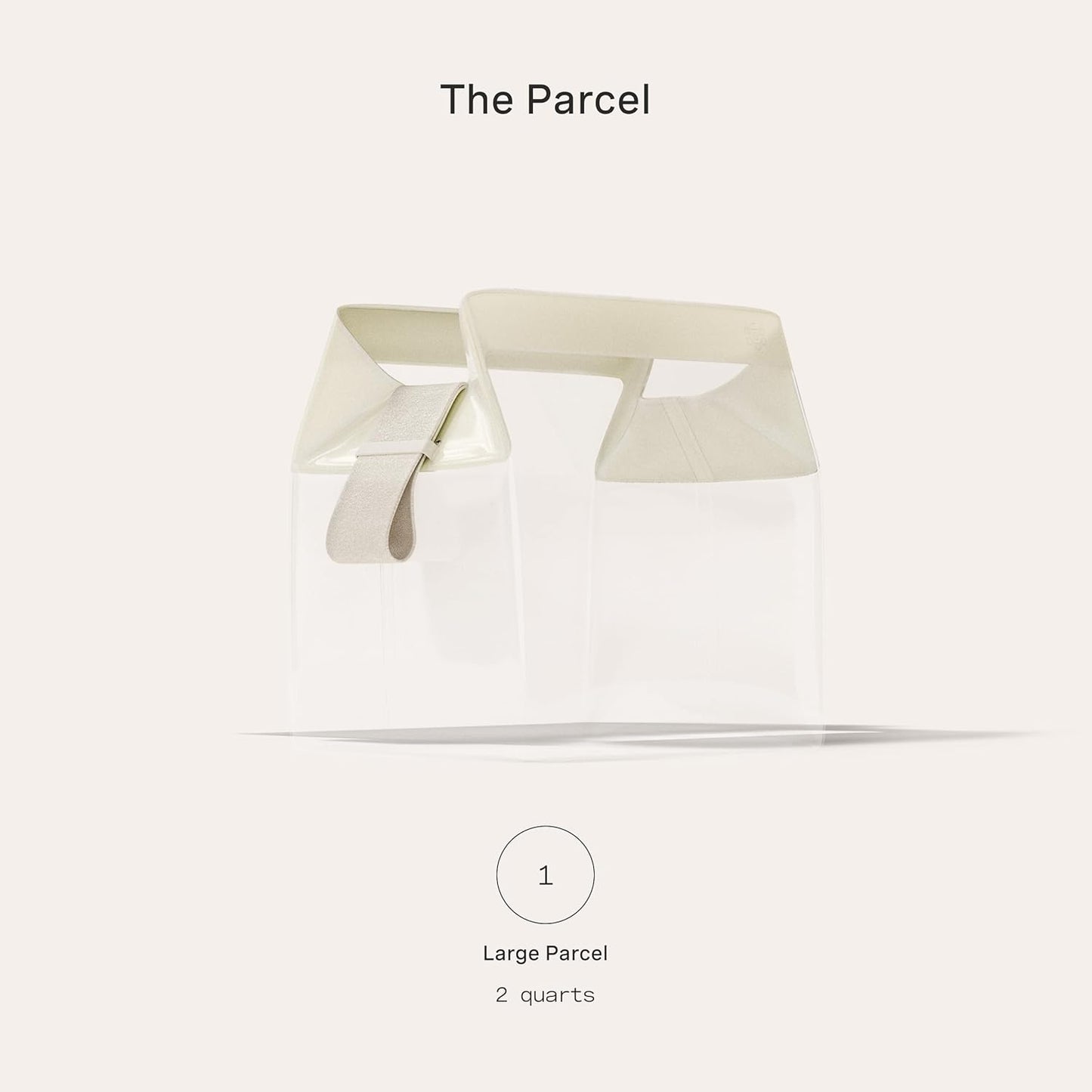 Cadence Parcel - Clear Kit with Magnetic Closure - Durable and Leak-Resistant Travel Toiletry Kit - Modular Design - Hygiene Bag for Travel Essentials - 2 Qt - Pebble