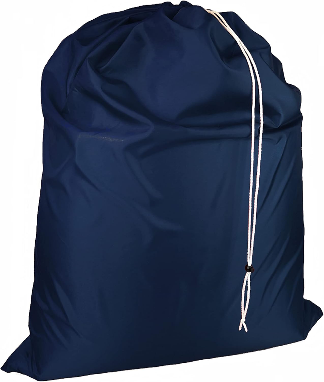 Laundry Bag with Locking Closure Drawstring – Extra Large Heavy Duty 100% Nylon, Large & Foldable Clothes Sack – Lightweight Dirty Laundry Organizer for Travel, Dorm, Gym – L 40" x H 50" (NAVY BLUE)
