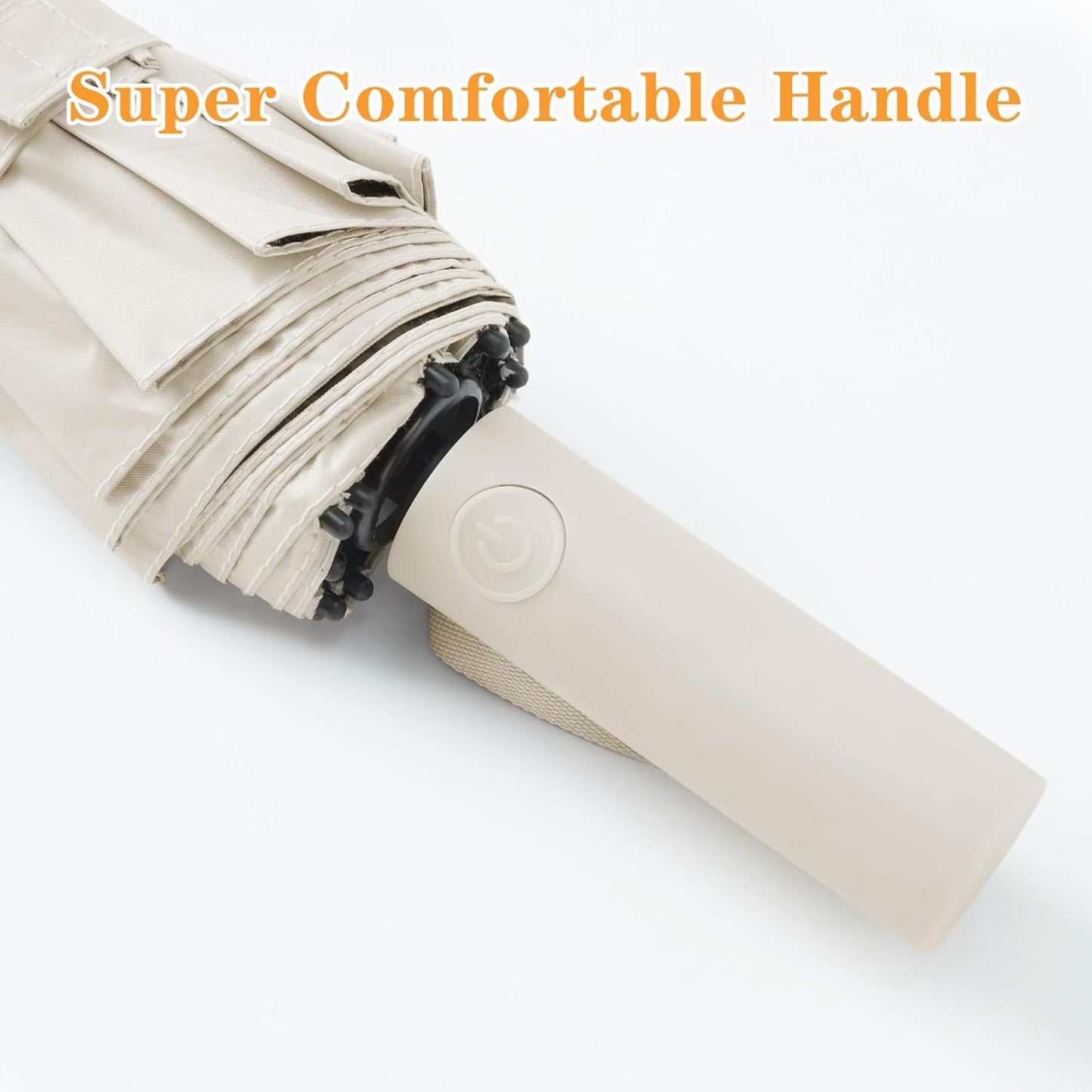 Large Double-Ribs Umbrella Automatic Folding Umbrella for Women Men, Travel, UPF 50+ UV Protection