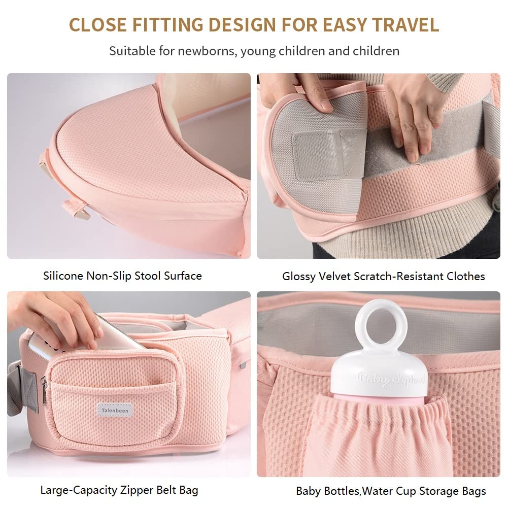 Baby Carrier 6-in-1 Newborn to Toddler, Baby Carrier with Hip Seat Lumbar Support 7-41 lbs, Baby Soft Carrier for All Seasons & Positions, Adjustable Size for Shopping Hiking Travelling