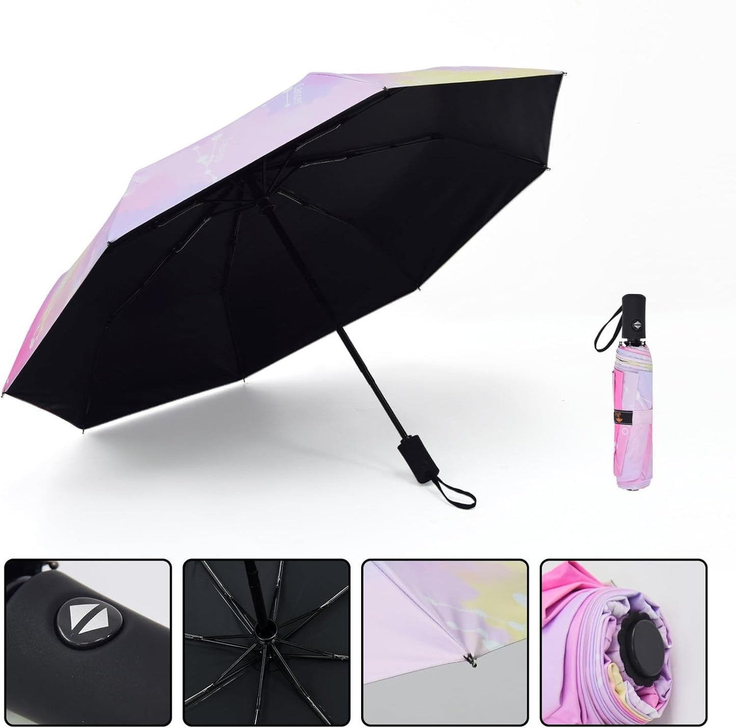 SY COMPACT Travel Umbrella Windproof Automatic Umbrellas Small Compact UV Sun Protection Factory Outlet Umbrella