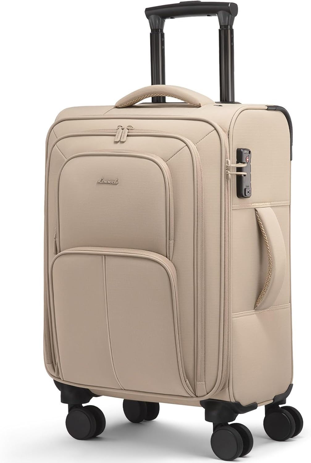 LOVEVOOK Carry On Luggage 22x14x9 Airline Approved, 22 Inch Softside Suitcases with Spinner Wheels, Lightweight Carry-on Suitcase with TSA Lock for Women Men, Large Luggage for Travel Business Trip