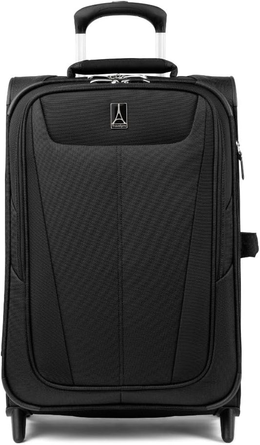 Travelpro Maxlite 5 Softside Expandable Upright 2 Wheel Carry-on Luggage, Lightweight, 22-Inch — Black