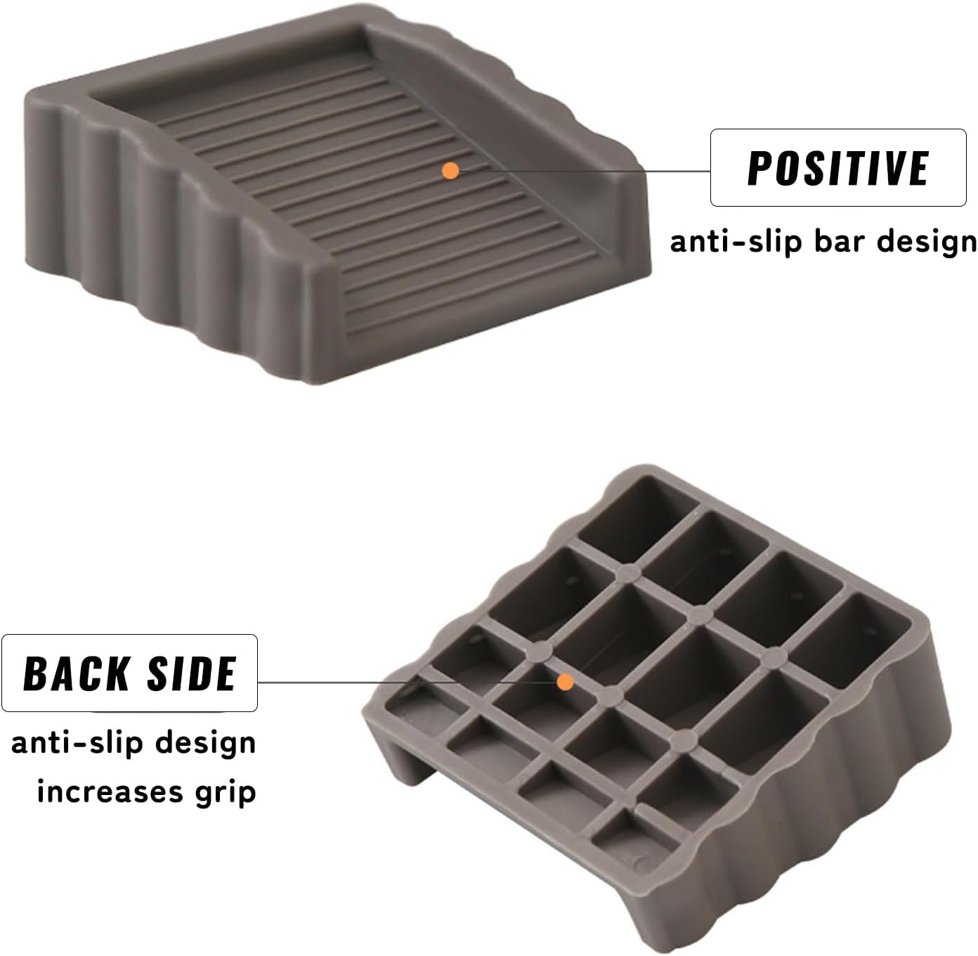 3Pack Black Door Wedge, Small Door Stop Wedge, Door Stops for Bottom of Door (Black)