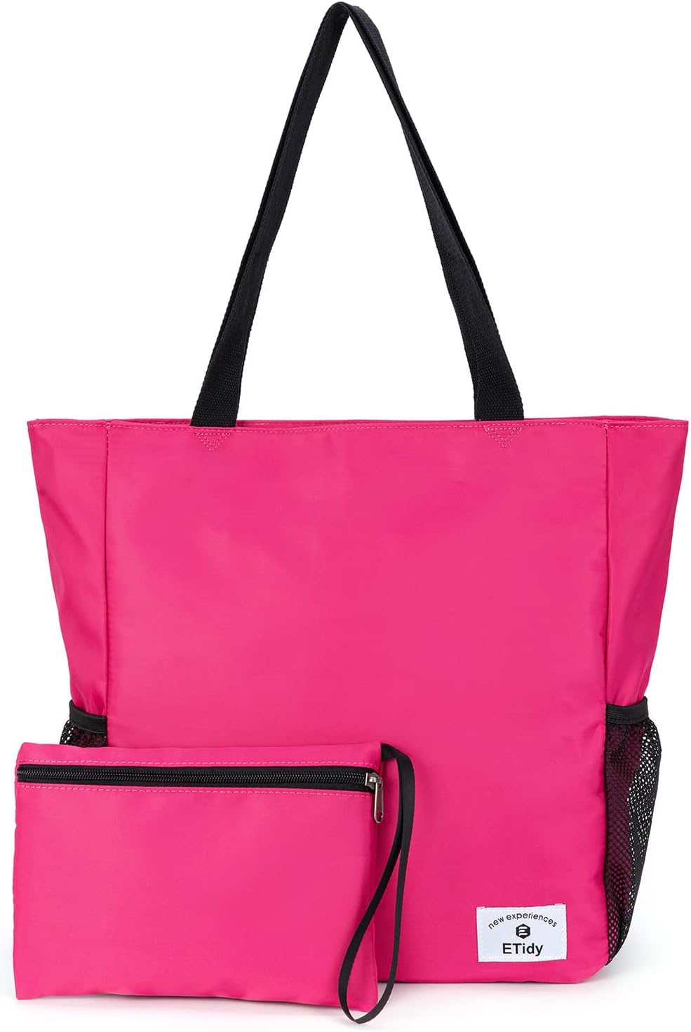 ETidy Large Capacity Foldable Tote Bag With Zipper Water-resistant SandproofWomen Beach Bag Handbag GymBag Travel ShoppingBag