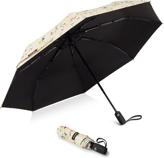 G4Free UPF 50+ UV Protection Large Travel Umbrella 42/46 Inch Auto Open Close Windproof Sun Blocking Umbrella