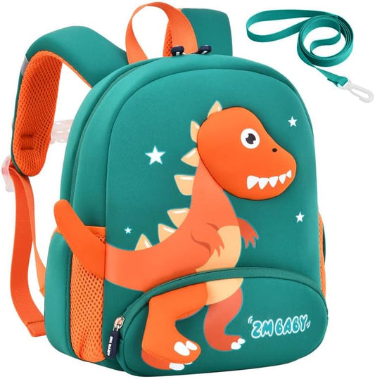 Padgene Toddler Backpacks Kids Preschool Backpack Waterproof Neoprene Animal Schoolbag Lunch backpack 3D Cartoon Mini Travel Bag for Boys Girls Ages 3-5