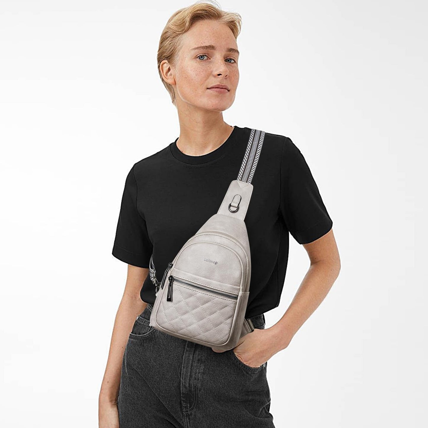 Sling Bag For Women Fanny Pack Crossbody Travel Shoulder Belt Bags Tote Backpack Purse Faux Leather